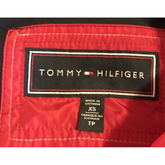 Tommy Hilfiger Womens Red Puffer Jacket Removable Hood XS 100% Polyester NEW - Picture 8 of 16